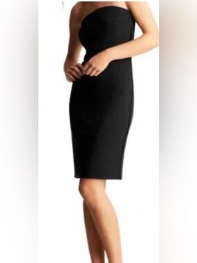 GAP Black Strapless Sheath Dress